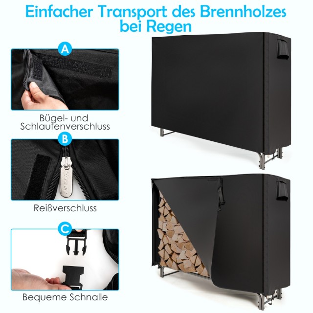 Costway Εξωτερική Μεταλλική Ραφιέρα Καυσόξυλων με Αδιάβροχη Κάλυψη ... Costway Εξωτερική Μεταλλική Ραφιέρα Καυσόξυλων με Αδιάβροχη Κάλυψη ...