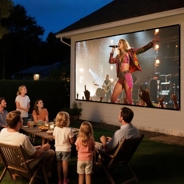 VEVOR Οθόνη Προβολής 4K HD 150 ιντσών, Επιτοίχια με 12 Γάντζους και...