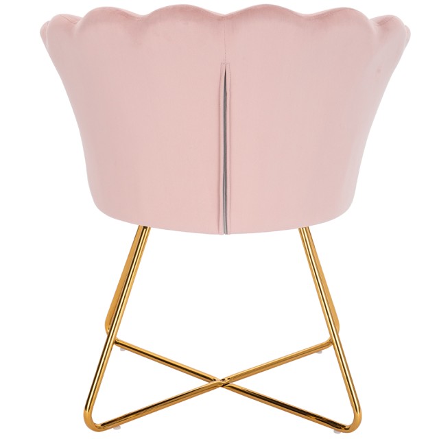 BAKAJI  Πολυθρόνα Καρέκλα Χαλάρωσης με Πλάτη και Κάθισμα από Ροζ Βε...