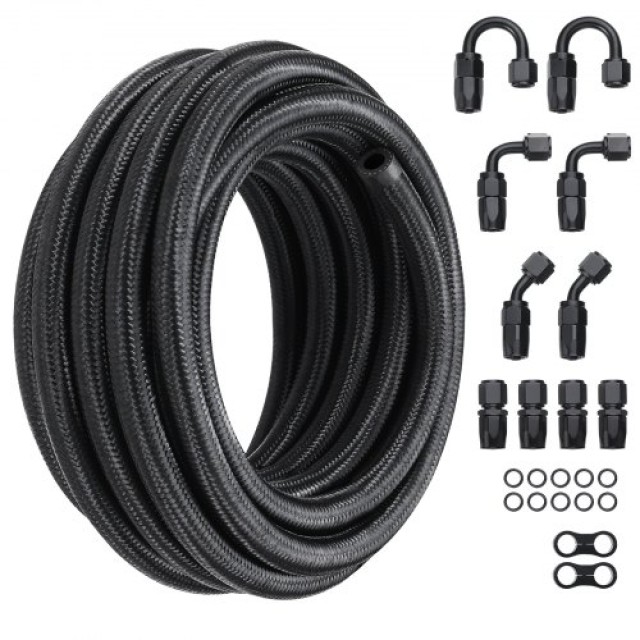 Σετ Σωλήνα Καυσίμου VEVOR 8AN, 20 FT, Μαύρο  QCYYRYRG12G2QDX9GV0