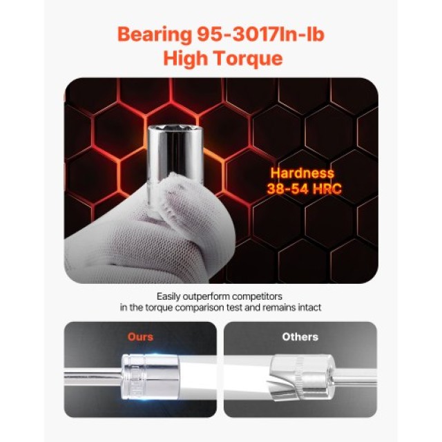 VEVOR Σετ Καρυδάκια 450 Τμχ με 6.4/9.5/12.7 mm Δίσκο και Πορτοκαλί ...