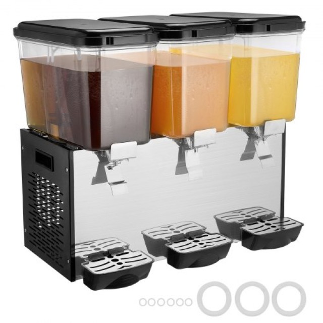 VEVOR  Εμπορικός Διανομέας Ποτών 18L x 3 Δεξαμενές Κρύου Χυμού SYYLJJBSJXS1XCB5NV2