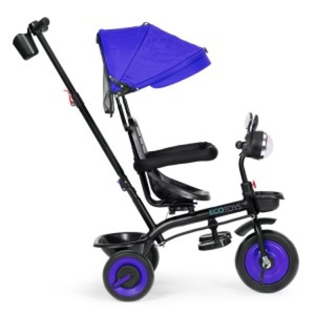 ECOTOYS Παιδικό τρίκυκλο καρότσι 3 σε 1 με περιστρεφόμενο κάθισμα κ...