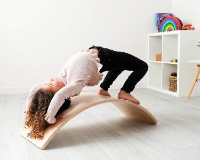 ECOTOYS Ξύλινη σανίδα ισορροπίας για παιδιά - ασκήσεις ισορροπίας μ...