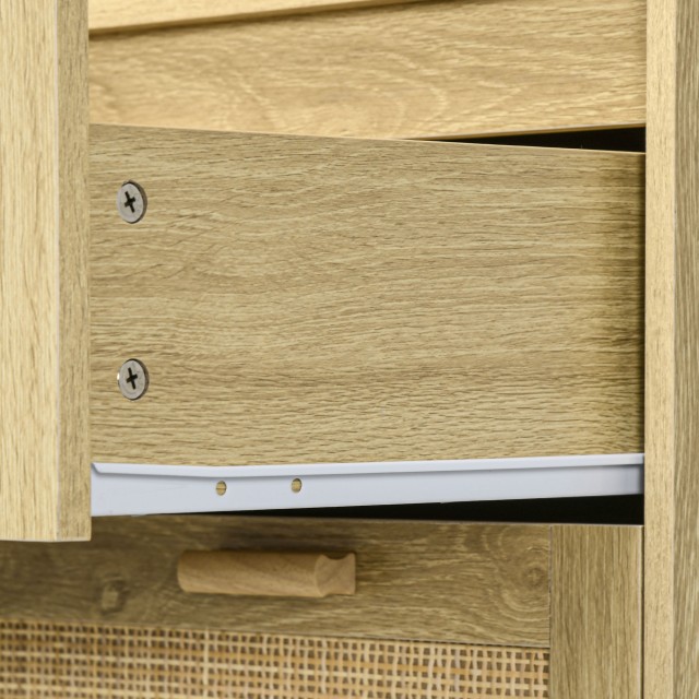 HOMCOM Κινητή Συρταριέρα 4 Συρτάρια Μποέμ Στυλ από Ξύλο και Ρατάν 9... HOMCOM Κινητή Συρταριέρα 4 Συρτάρια Μποέμ Στυλ από Ξύλο και Ρατάν 9...