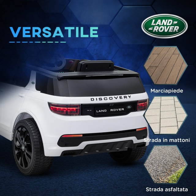 AIYAPLAY  Ηλεκτρικό Αυτοκίνητο για Παιδιά με Άδεια Land Rover με Φώτα, Κόρνα και Ζώνη Ασφαλείας, 106x65.5x51 εκ., Λευκό  370-343V90WT
