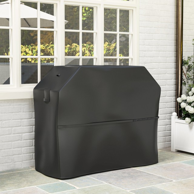 Outsunny Κάλυμμα BBQ Αδιάβροχο 147x61x122 εκ. Μαύρο 84G-845V00BK