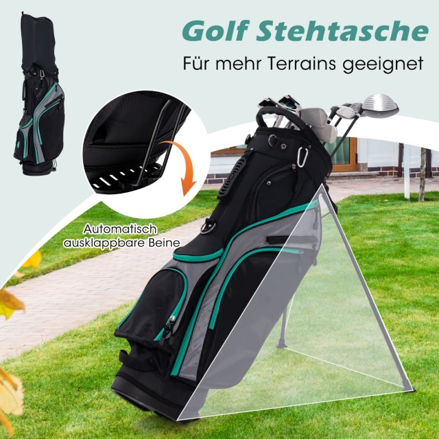 Costway Σετ Ανδρικών Δεξιόχειρων Μπαστουνιών Γκολφ 11 Τεμαχίων με Κ...