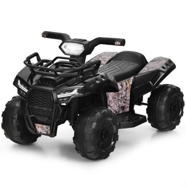 Costway  Παιδικό Ηλεκτρικό ATV με LED Φώτα, Μουσική & MP3 για Αγόρια και Κορίτσια (18-36 μηνών) TQ10019DE-BK