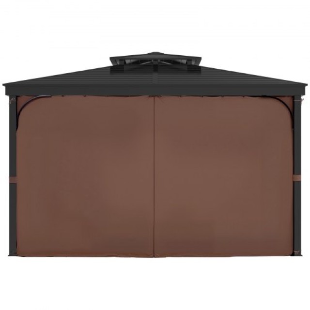 Αδιάβροχες Κουρτίνες Κιόσκι 344 x 344 x 213 cm Καφέ SMLTCL12FT12TZJ...