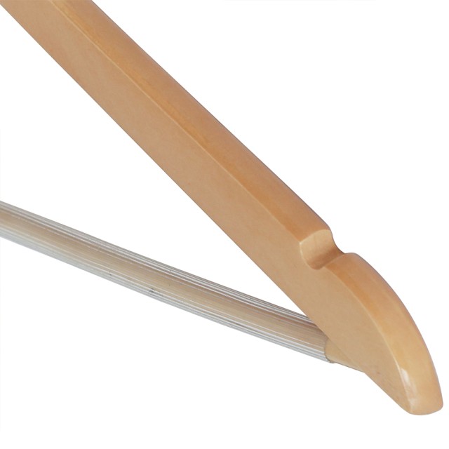 BAKAJI  Σετ 20 Ξύλινες Κρεμάστρες Φυσικού Χρώματος με Μπάρα για Παν...