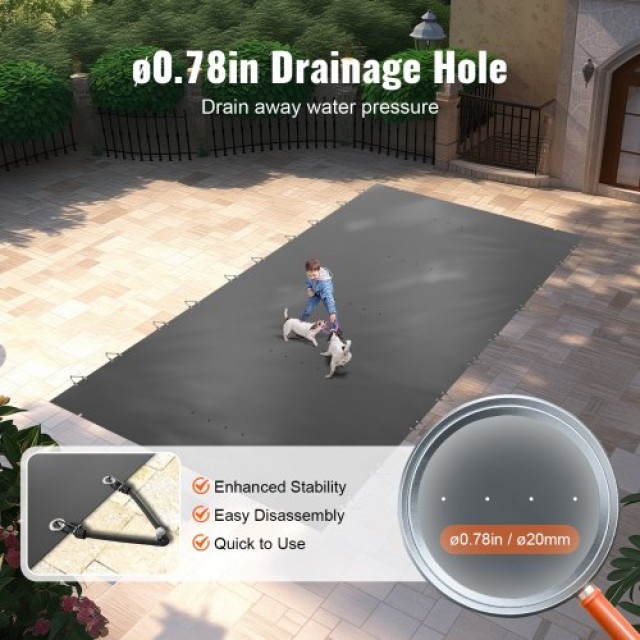 Κάλυμμα Ασφαλείας Πισίνας VEVOR 13x26 ft για Χειμερινή Προστασία  YYCM4X8MWYMS00001V0