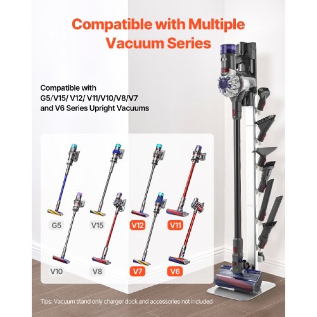 VEVOR Βάση Στήριξης Σκούπας Dyson Γκρι XCQZJDSLSBYGSNQ90V0