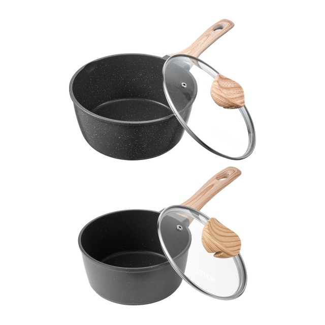 VEVOR Πολυχρηστική Κατσαρόλα 1.5 & 2.5 QT με Καπάκια – Μη Κολλητική...