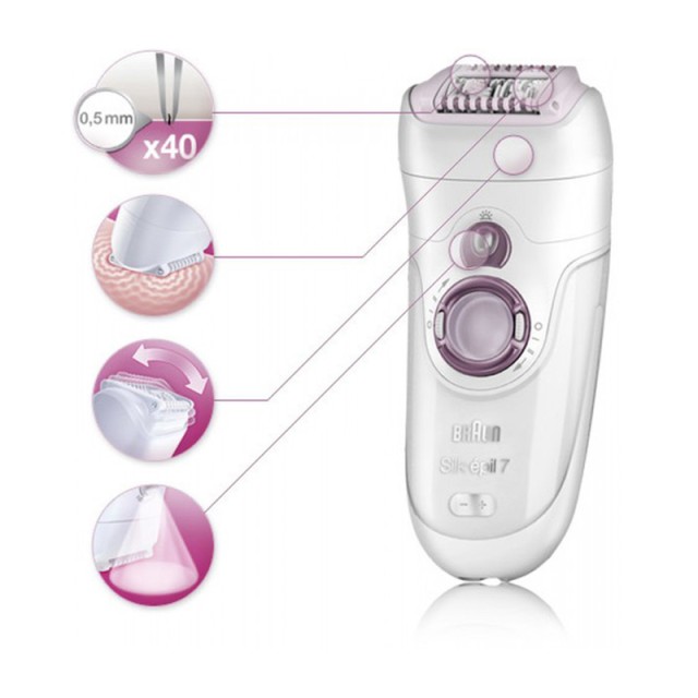 Aποτριχωτική μηχανή Braun αδιάβροχη Silk Epil 7 BR7921