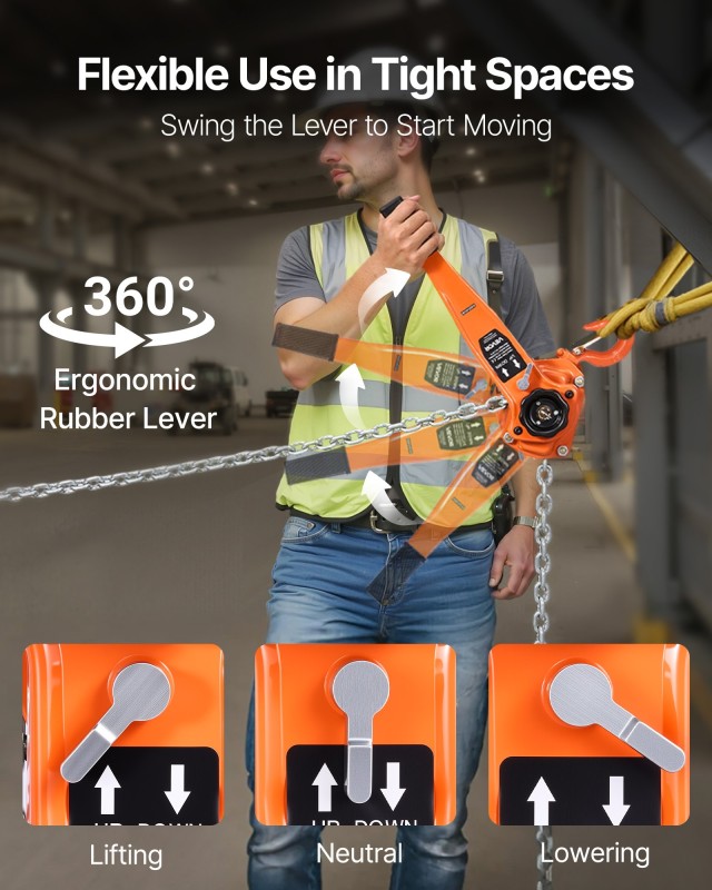 VEVOR Χειροκίνητος Αλυσοτροχός 3Τ με Ανυψωτική Ικανότητα 3000KG και... VEVOR Χειροκίνητος Αλυσοτροχός 3Τ με Ανυψωτική Ικανότητα 3000KG και...