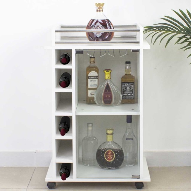 BAKAJI  Φορητό Μπαρ Cantinetta Μπουκάλια Κρασιού Ξύλινη Κάβα 6 Θέσε...