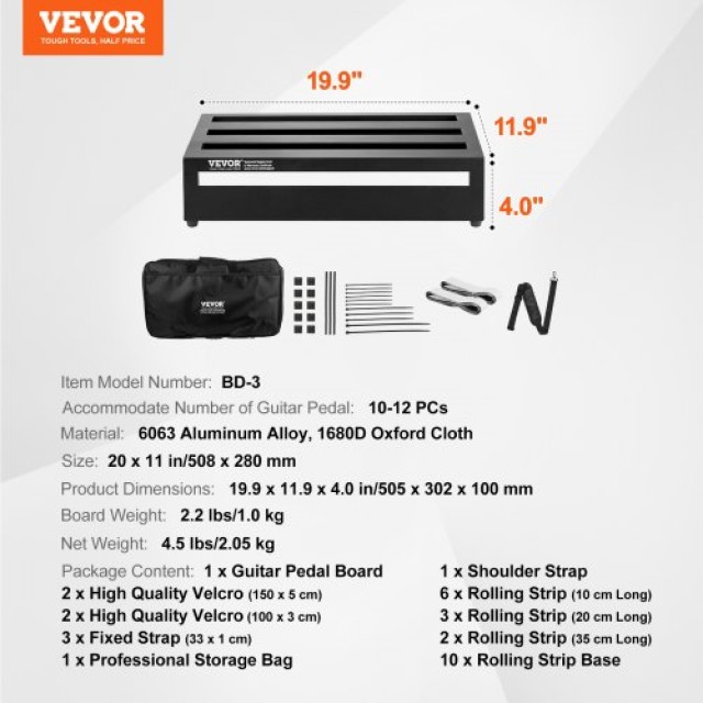 Πεταλιέρα Κιθάρας VEVOR 20 x 11 Αλουμινίου με Τσάντα Μεταφοράς  BDDJTTBJDHLHXA759V0