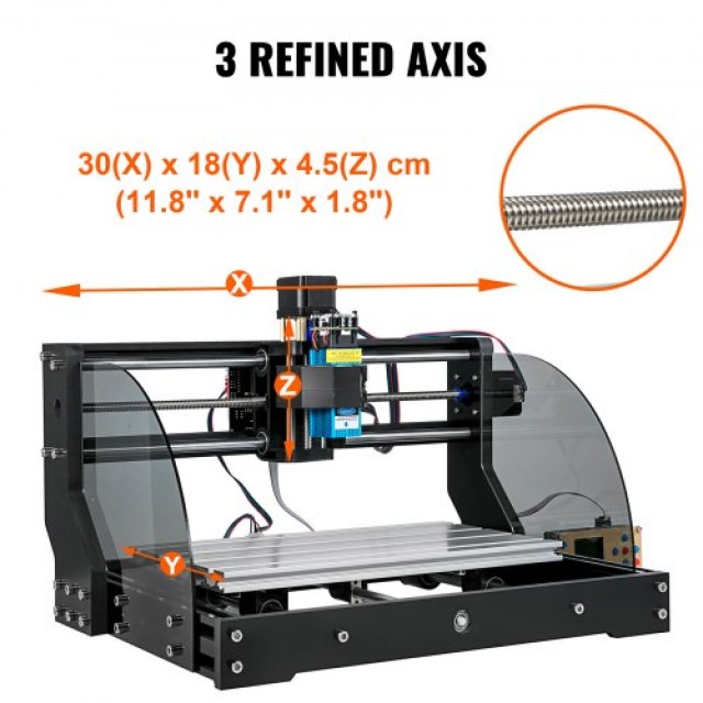 VEVOR CNC 3018 Pro - Μηχάνημα Χάραξης & Κοπής 3 Αξόνων με Λέιζερ 5.5W  MGDKJ3018M5.5W001V2