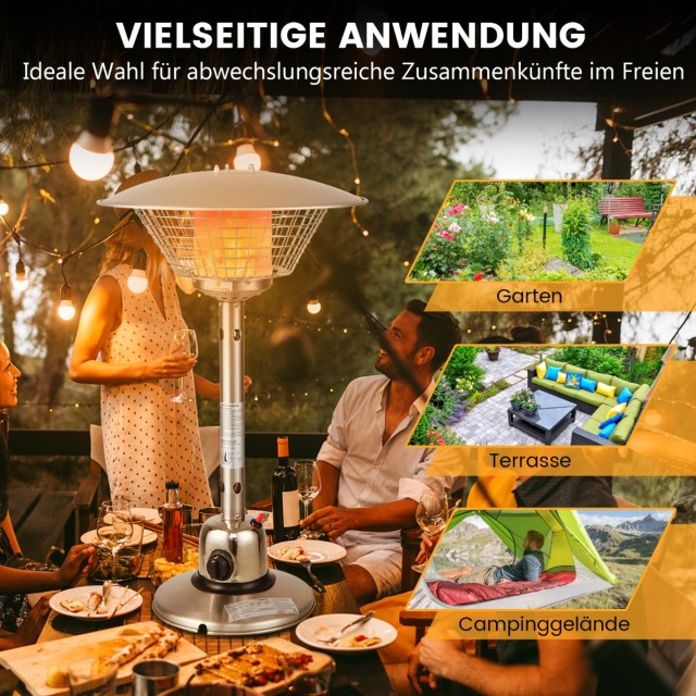 Costway Φορητός Θερμαντήρας Τραπεζιού Προπανίου 3200 W για την Τερά...