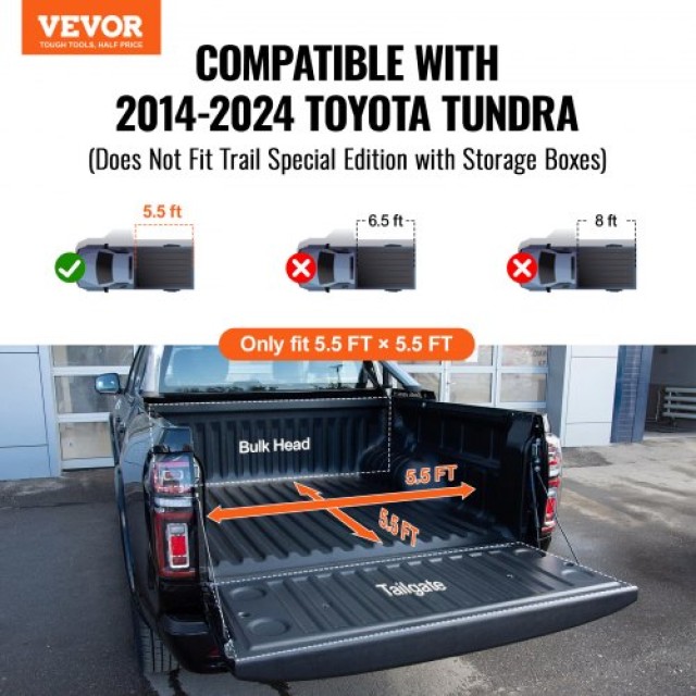 Κάλυμμα Καρότσας VEVOR Tri-Fold για Toyota Tundra 2014-2024  ZDSKCHBXGZDS8O2N7V9