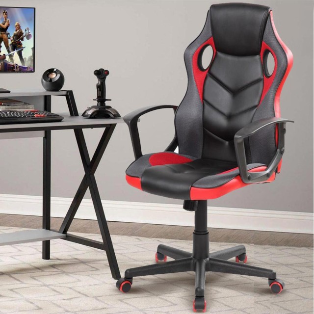 BAKAJI  Καρέκλα Πολυθρόνα Gaming Γραφείου Ρυθμιζόμενη Περιστρεφόμεν...