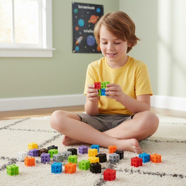 Kruzzel Σετ 160 τμχ Δημιουργικοί 3D Κύβοι Κατασκευών 2x2x2 εκ για Π...