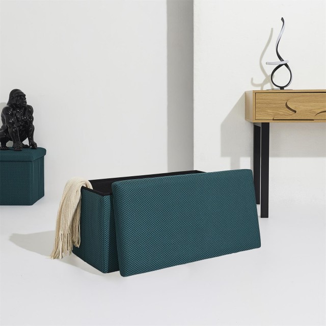 Home Deco Factory Πτυσσόμενο Μπλε Κουτί Αποθήκευσης ATOME 76 x 38 x...