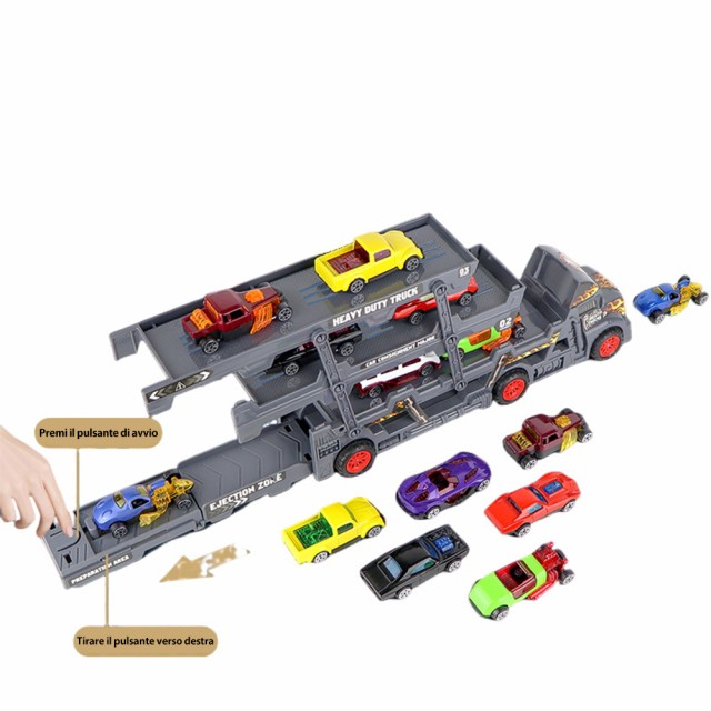 BAKAJI Φορτηγό Μεταφοράς Αυτοκινήτων με 12 Δεινόσαυρους και 8 Παιχν... BAKAJI Φορτηγό Μεταφοράς Αυτοκινήτων με 12 Δεινόσαυρους και 8 Παιχν...