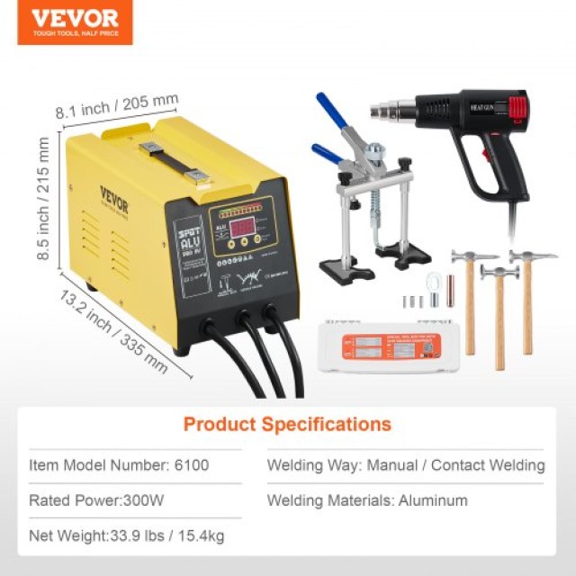 VEVOR  Συγκολλητής Σημείων 300W για Επισκευή Αλουμινίου Αυτοκινήτου LZHJFTSZDSD1Q5TPDV2