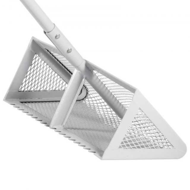 VEVOR Τσουγκράνα Άμμου, 132cm Κοντάρι, Κόκκινη Σιδερένια Τσουγκράνα για Ζιζάνια, 41cm Εργαλείο Καθαρισμού Παραλίας/Λίμνης με Αποσπώμενο Κοντάρι και Δίχτυ  CCB5216YC00000001V0