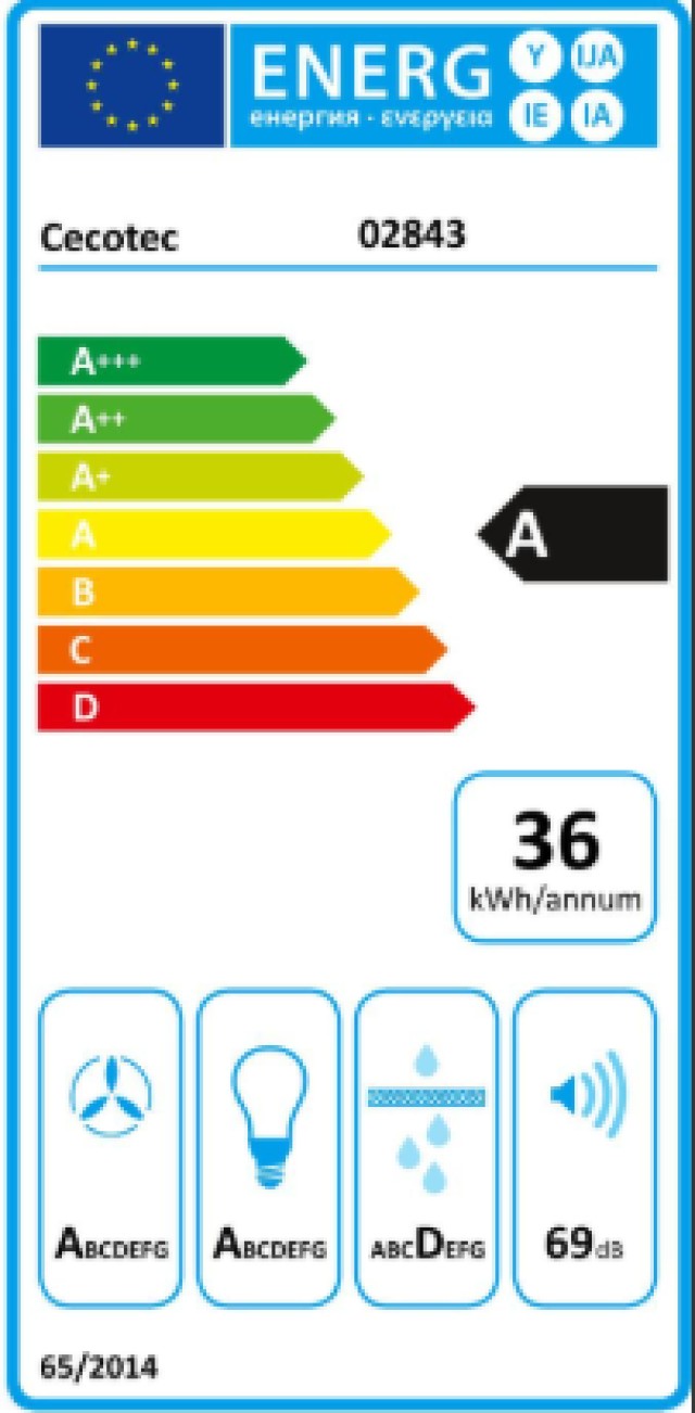Απορροφητήρας Πυραμιδικός Bolero Flux PM 906500 Μαύρο – 90 cm, 650 m³/h, Ενεργειακή Κλάση A CEC-02843 Cecotec