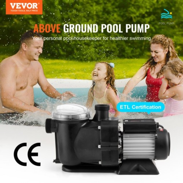 Αντλία Πισίνας VEVOR 1500W/2.0HP για Υπέργειες Πισίνες  YCGLBDSDDY2...