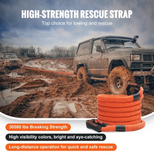 Σχοινί Ανάκτησης VEVOR 7/8 x 20 30,580 lbs για Jeep/ATV/UTV/SUV  SZNL20FT0875SI9YTV0