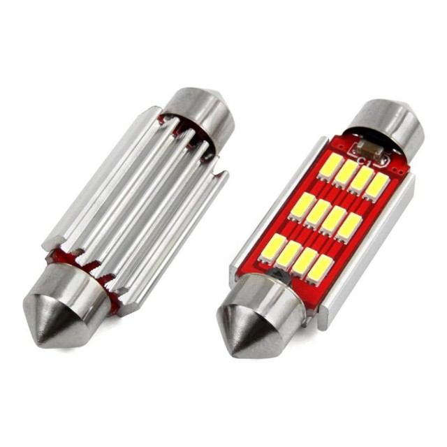 LED CANBUS 4014 12SMD Festoon C5W C10W C3W 41mm Λευκό 12V/24V ,0129...