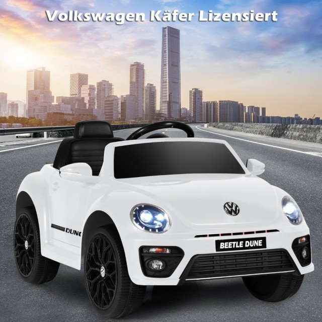 Costway  Παιδικό Αυτοκίνητο Volkswagen Σκαραβαίος με Τηλεχειριστήριο και Μουσική TQ10234DE-WH