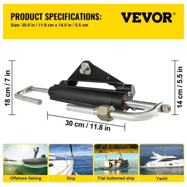Υδραυλικός Κύλινδρος Τιμονιού VEVOR HC4645H για Σκάφη έως 150HP  XW...