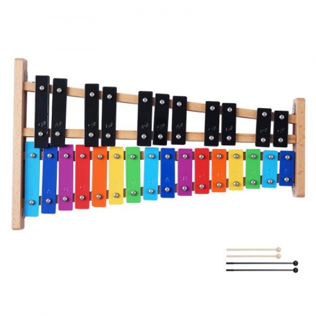 VEVOR Ξυλόφωνο Glockenspiel 27 Νότες με Πολύχρωμα Μεταλλικά Πλήκτρα...
