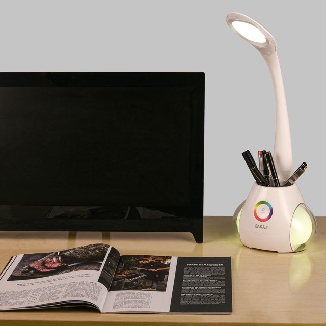 BAKAJI  Λάμπα Ηχείο Bluetooth Επιτραπέζιο LED Αφής με Θήκη για Στυλό  02835770