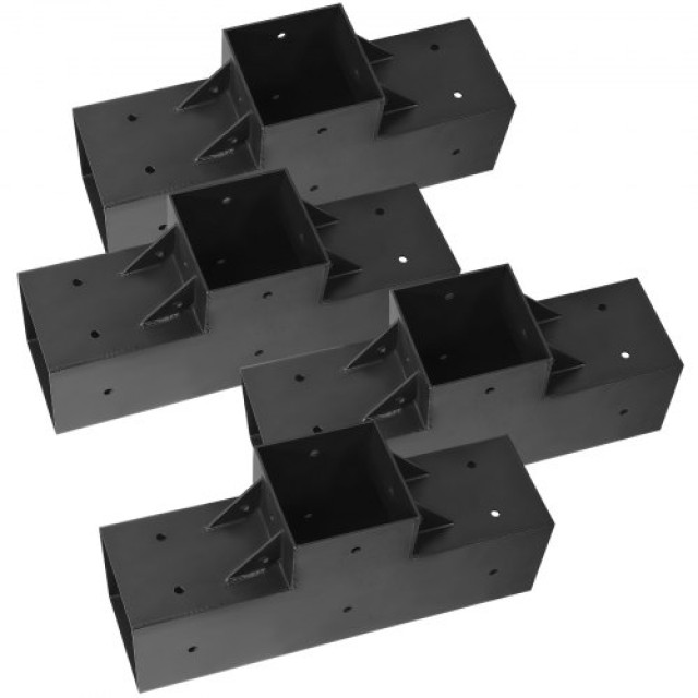 VEVOR Σετ Βραχιολιών Περγκολας 3-Way για Ξυλεία 3.5x3.5 (4 τεμ.) LP...