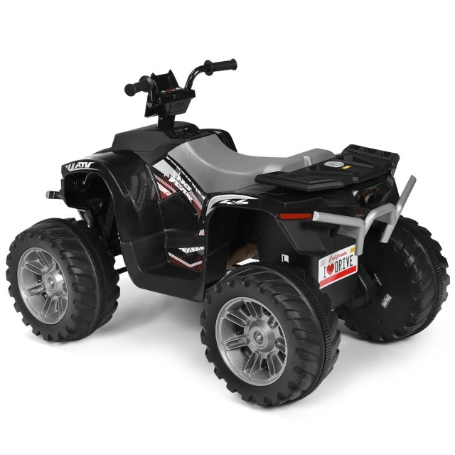 Costway  Ηλεκτρικό Παιδικό Quad με Μουσική, LED Φώτα και USB Σύνδεση TY327798DE-BK