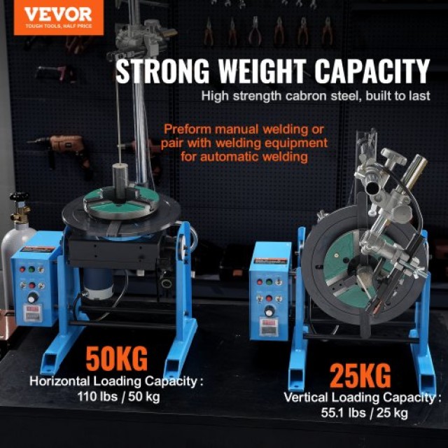VEVOR Περιστροφικός Συγκολλητικός Θέσης 50KG 0-90° 0.5-6RPM  HJBWJX50KG12BUA9MV2