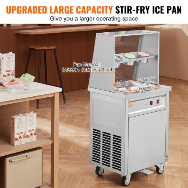 Μηχανή Παγωτού Ρολά VEVOR 13.8 x 13.8 ιντσών  SYLDSCBJD965W2RR8V2