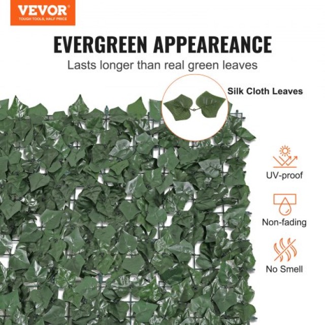 VEVOR Τεχνητός Φράχτης Κισσού 1500 x 2490 mm για Κήπο/Αυλή  WLSRZZWQ1J59OTT0SV0