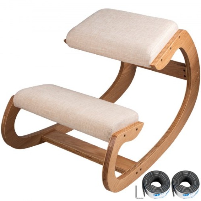 Εργονομική Καρέκλα Γονάτων VEVOR 100kg Λευκή Δρυς 45x23x7cm  DNGDBXMSKJ0000001V0