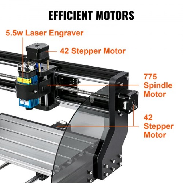 VEVOR CNC 3018 Pro - Μηχάνημα Χάραξης & Κοπής 3 Αξόνων με Λέιζερ 5.5W  MGDKJ3018M5.5W001V2