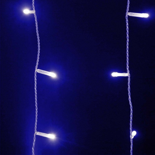 BAKAJI Γιρλάντα Χριστουγεννιάτικη με 96 LED Μπλε Φωτισμό 3 Μέτρων γ...