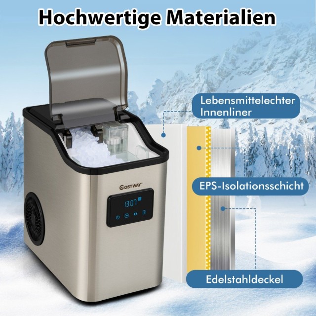 Costway Μηχανή παραγωγής πάγου 24kg ανά ημέρα Crushed Ice Maker Μηχ...
