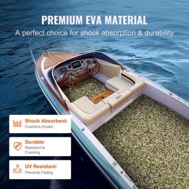 VEVOR Δάπεδο Σκάφους EVA Foam 94.5 x 35.4, Αντιολισθητικό Αυτοκόλλητο, 23.2 τ.π. για Σκάφη  CBZZFHPMDDCLBJS48V0
