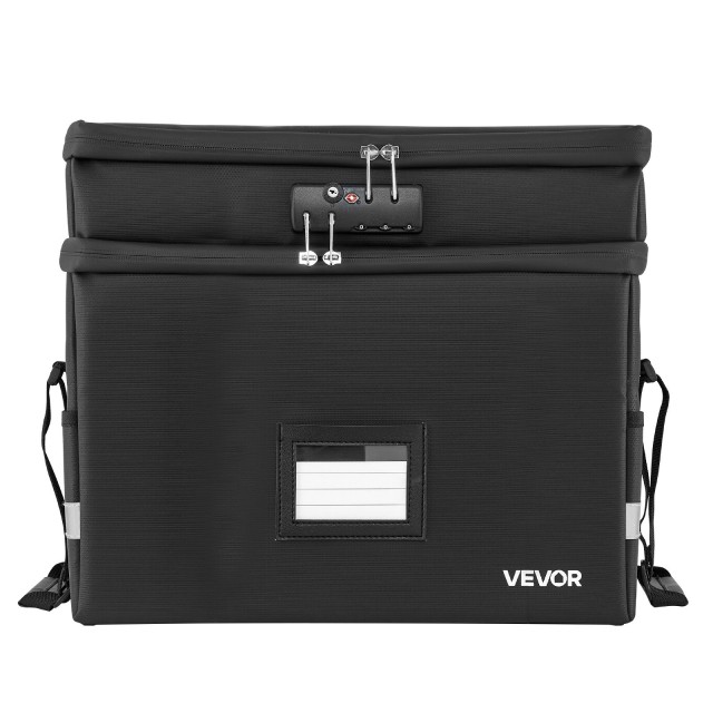 VEVOR Πυρίμαχο & Αδιάβροχο Κουτί Εγγράφων 16.53x13.18x13.77 ίντσες ...